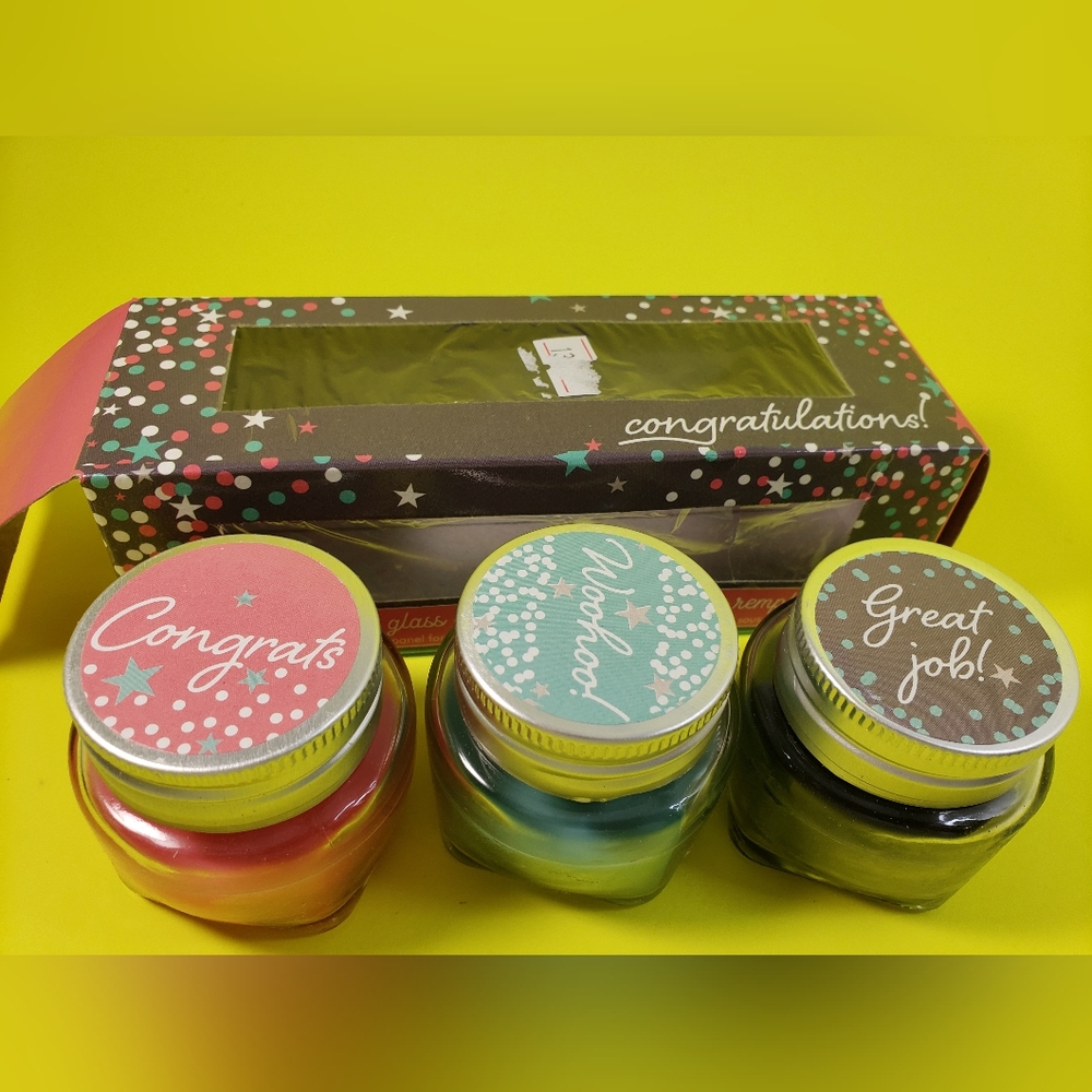 Candles with Congratulations - CONGRATS  - WOOHOO - GREAT JOB